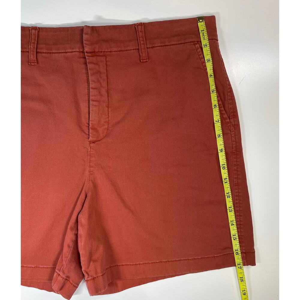 Anne Klein Womens 12 Salmon Stretch Chino Shorts Mid Rise Casual Summer - Picture 4 of 10